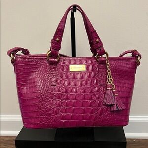 Brahmin Mini Asher- Cassie Melbourne Shoulder Bag/Tote Fuschia